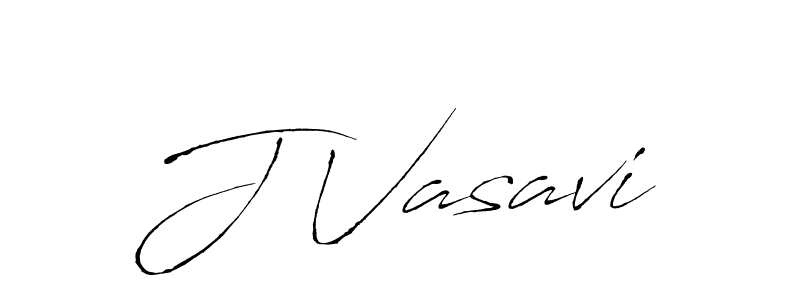 Create a beautiful signature design for name J Vasavi. With this signature (Antro_Vectra) fonts, you can make a handwritten signature for free. J Vasavi signature style 6 images and pictures png