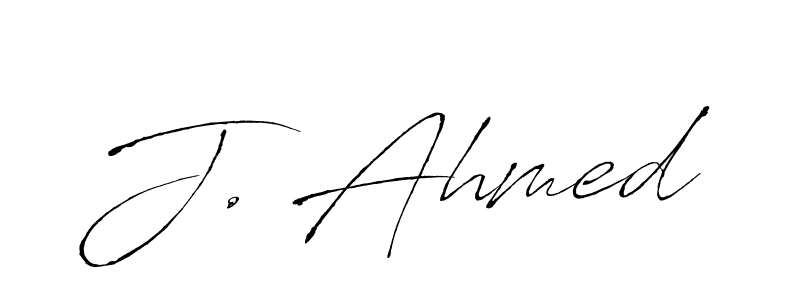 Make a beautiful signature design for name J. Ahmed. With this signature (Antro_Vectra) style, you can create a handwritten signature for free. J. Ahmed signature style 6 images and pictures png