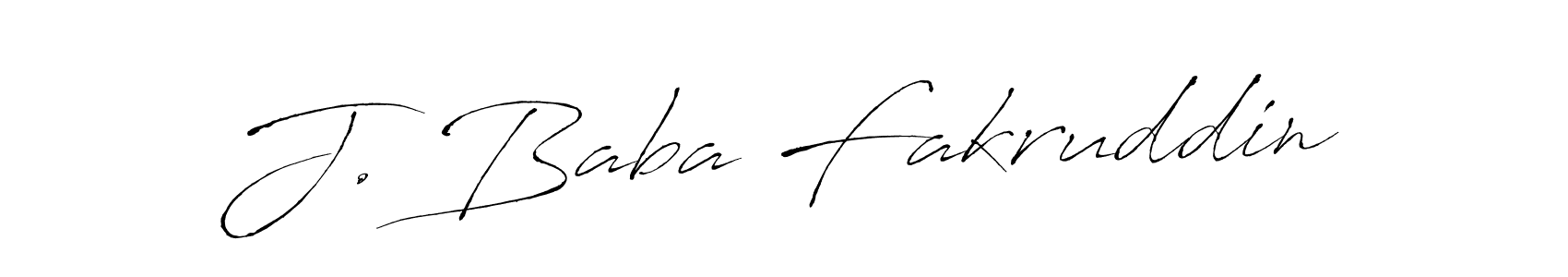 Make a beautiful signature design for name J. Baba Fakruddin. With this signature (Antro_Vectra) style, you can create a handwritten signature for free. J. Baba Fakruddin signature style 6 images and pictures png