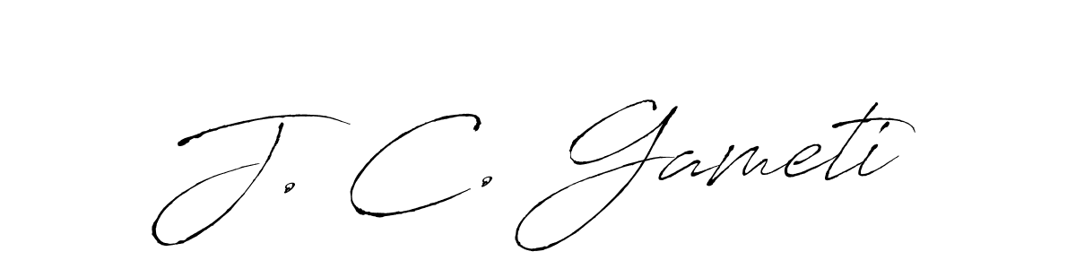 It looks lik you need a new signature style for name J. C. Gameti. Design unique handwritten (Antro_Vectra) signature with our free signature maker in just a few clicks. J. C. Gameti signature style 6 images and pictures png