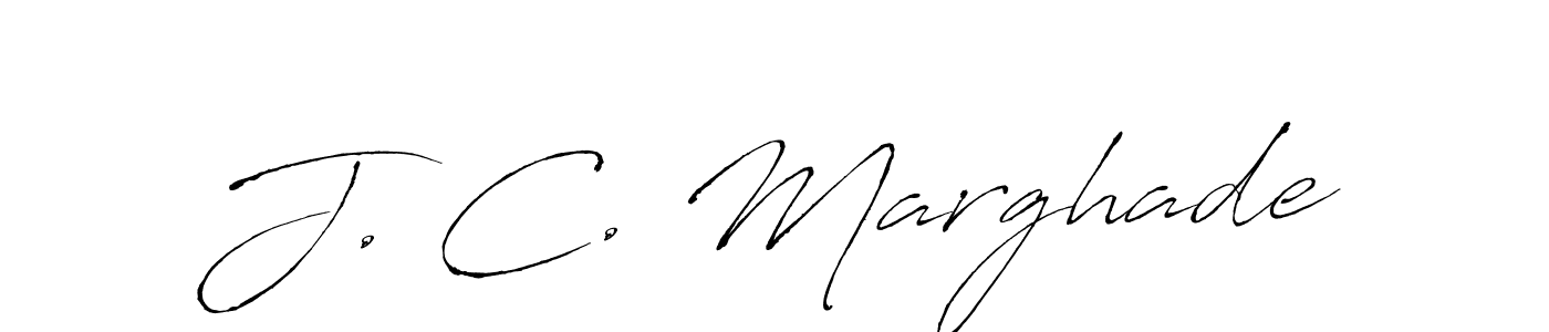 Antro_Vectra is a professional signature style that is perfect for those who want to add a touch of class to their signature. It is also a great choice for those who want to make their signature more unique. Get J. C. Marghade name to fancy signature for free. J. C. Marghade signature style 6 images and pictures png