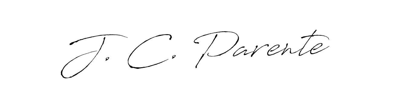 Use a signature maker to create a handwritten signature online. With this signature software, you can design (Antro_Vectra) your own signature for name J. C. Parente. J. C. Parente signature style 6 images and pictures png