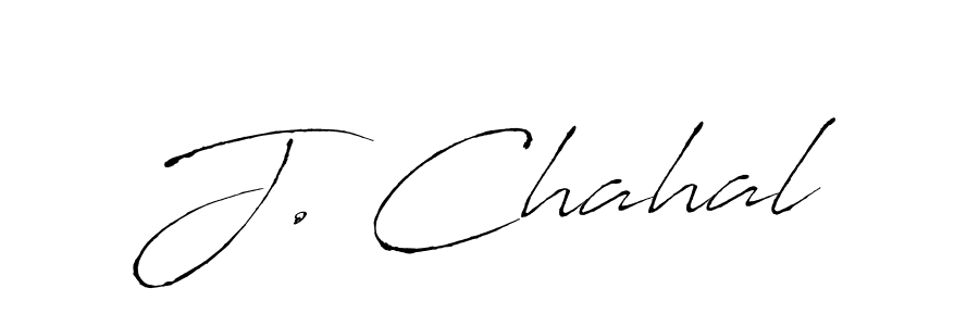 Design your own signature with our free online signature maker. With this signature software, you can create a handwritten (Antro_Vectra) signature for name J. Chahal. J. Chahal signature style 6 images and pictures png