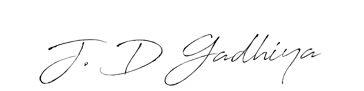 Also we have J. D Gadhiya name is the best signature style. Create professional handwritten signature collection using Antro_Vectra autograph style. J. D Gadhiya signature style 6 images and pictures png