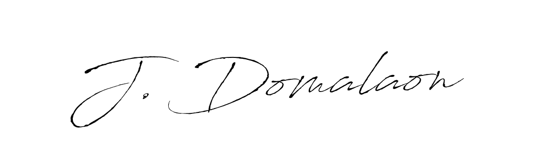 The best way (Antro_Vectra) to make a short signature is to pick only two or three words in your name. The name J. Domalaon include a total of six letters. For converting this name. J. Domalaon signature style 6 images and pictures png