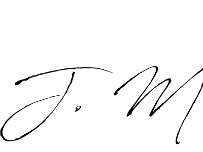 How to make J. M name signature. Use Antro_Vectra style for creating short signs online. This is the latest handwritten sign. J. M signature style 6 images and pictures png