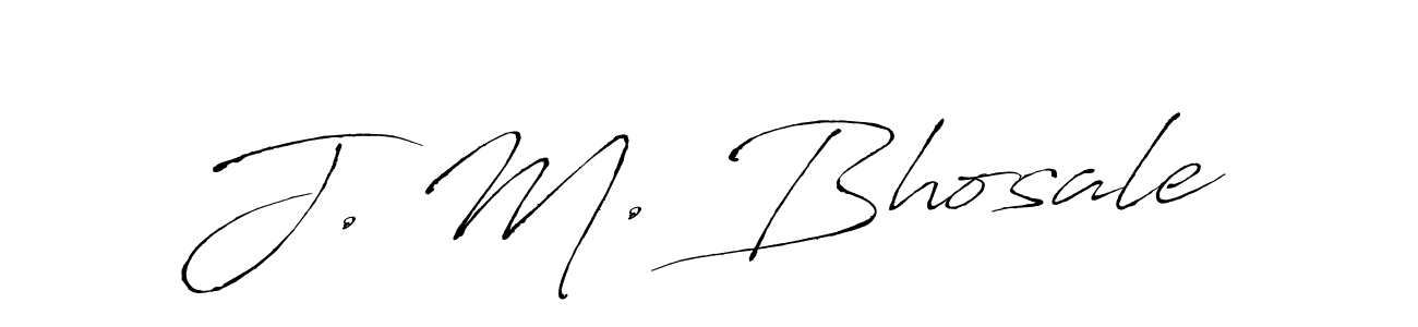 Antro_Vectra is a professional signature style that is perfect for those who want to add a touch of class to their signature. It is also a great choice for those who want to make their signature more unique. Get J. M. Bhosale name to fancy signature for free. J. M. Bhosale signature style 6 images and pictures png