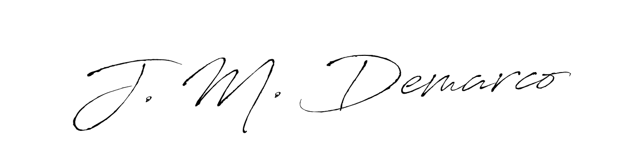 Use a signature maker to create a handwritten signature online. With this signature software, you can design (Antro_Vectra) your own signature for name J. M. Demarco. J. M. Demarco signature style 6 images and pictures png