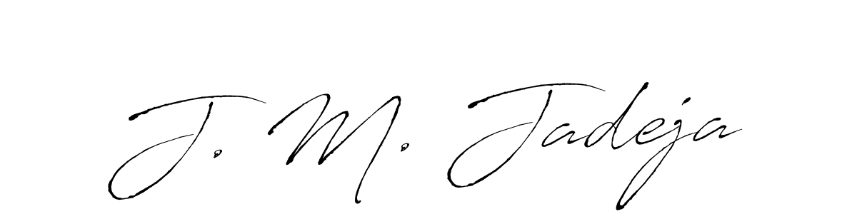 J. M. Jadeja stylish signature style. Best Handwritten Sign (Antro_Vectra) for my name. Handwritten Signature Collection Ideas for my name J. M. Jadeja. J. M. Jadeja signature style 6 images and pictures png