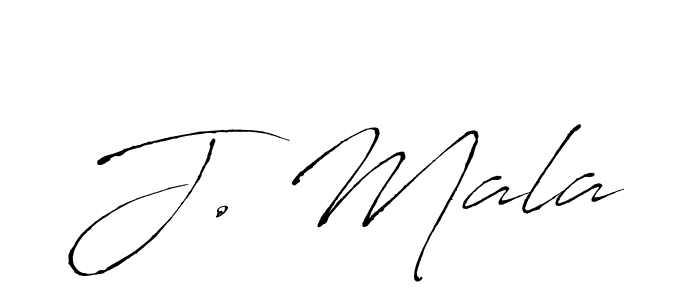 How to make J. Mala name signature. Use Antro_Vectra style for creating short signs online. This is the latest handwritten sign. J. Mala signature style 6 images and pictures png