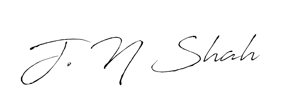 J. N Shah stylish signature style. Best Handwritten Sign (Antro_Vectra) for my name. Handwritten Signature Collection Ideas for my name J. N Shah. J. N Shah signature style 6 images and pictures png