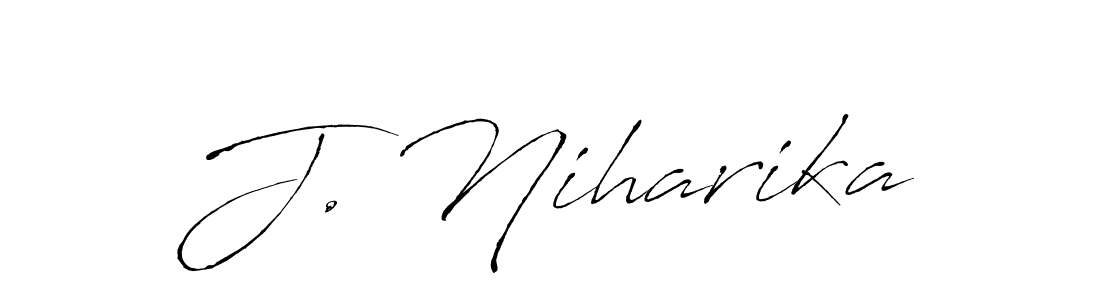 if you are searching for the best signature style for your name J. Niharika. so please give up your signature search. here we have designed multiple signature styles  using Antro_Vectra. J. Niharika signature style 6 images and pictures png