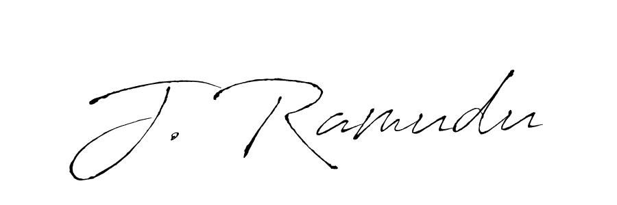 J. Ramudu stylish signature style. Best Handwritten Sign (Antro_Vectra) for my name. Handwritten Signature Collection Ideas for my name J. Ramudu. J. Ramudu signature style 6 images and pictures png