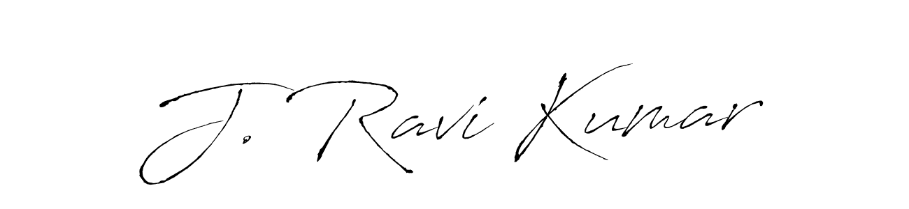 Create a beautiful signature design for name J. Ravi Kumar. With this signature (Antro_Vectra) fonts, you can make a handwritten signature for free. J. Ravi Kumar signature style 6 images and pictures png