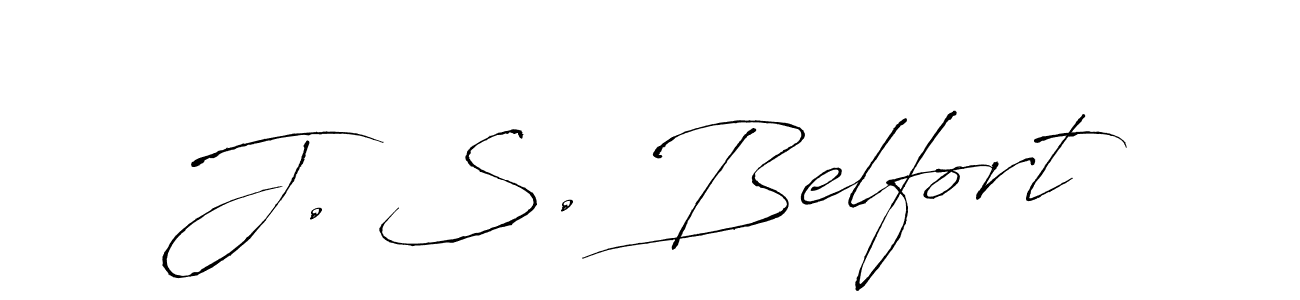 How to make J. S. Belfort name signature. Use Antro_Vectra style for creating short signs online. This is the latest handwritten sign. J. S. Belfort signature style 6 images and pictures png