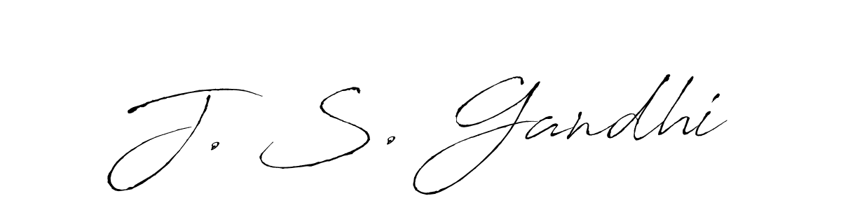 J. S. Gandhi stylish signature style. Best Handwritten Sign (Antro_Vectra) for my name. Handwritten Signature Collection Ideas for my name J. S. Gandhi. J. S. Gandhi signature style 6 images and pictures png