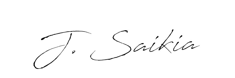 How to make J. Saikia signature? Antro_Vectra is a professional autograph style. Create handwritten signature for J. Saikia name. J. Saikia signature style 6 images and pictures png