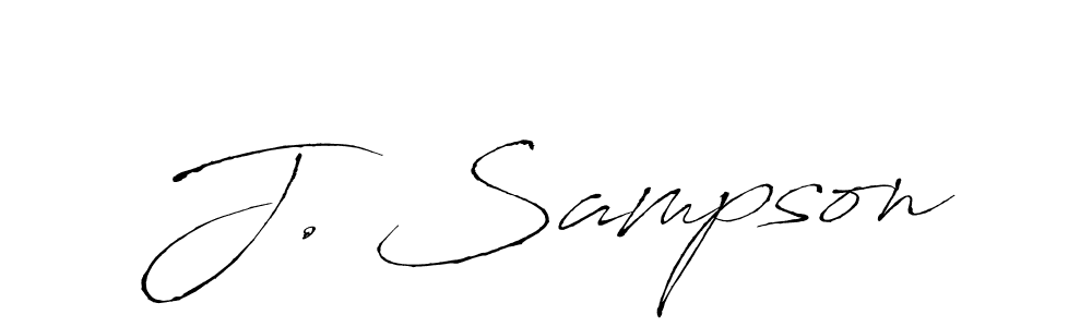 How to make J. Sampson name signature. Use Antro_Vectra style for creating short signs online. This is the latest handwritten sign. J. Sampson signature style 6 images and pictures png