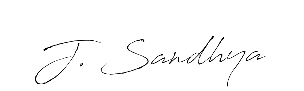 Create a beautiful signature design for name J. Sandhya. With this signature (Antro_Vectra) fonts, you can make a handwritten signature for free. J. Sandhya signature style 6 images and pictures png