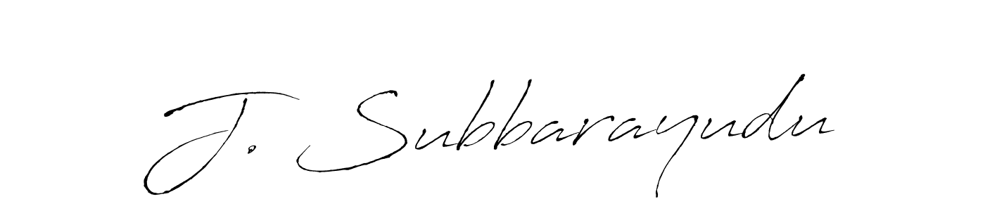 Design your own signature with our free online signature maker. With this signature software, you can create a handwritten (Antro_Vectra) signature for name J. Subbarayudu. J. Subbarayudu signature style 6 images and pictures png