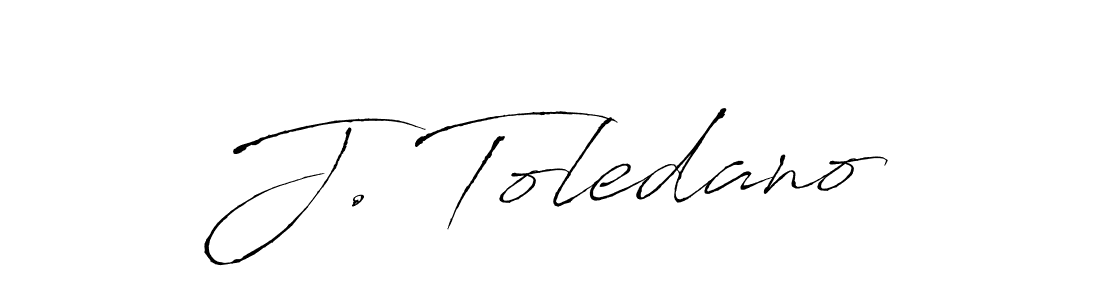 How to make J. Toledano signature? Antro_Vectra is a professional autograph style. Create handwritten signature for J. Toledano name. J. Toledano signature style 6 images and pictures png