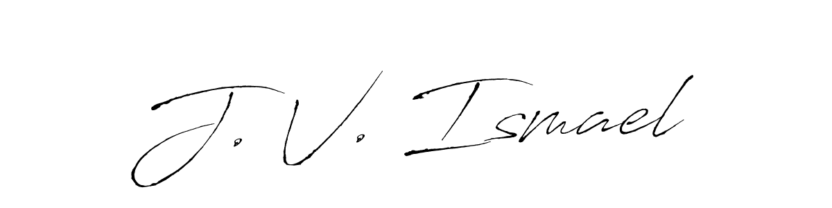 Use a signature maker to create a handwritten signature online. With this signature software, you can design (Antro_Vectra) your own signature for name J. V. Ismael. J. V. Ismael signature style 6 images and pictures png