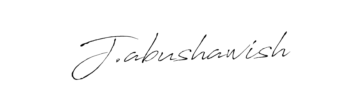 How to make J.abushawish name signature. Use Antro_Vectra style for creating short signs online. This is the latest handwritten sign. J.abushawish signature style 6 images and pictures png
