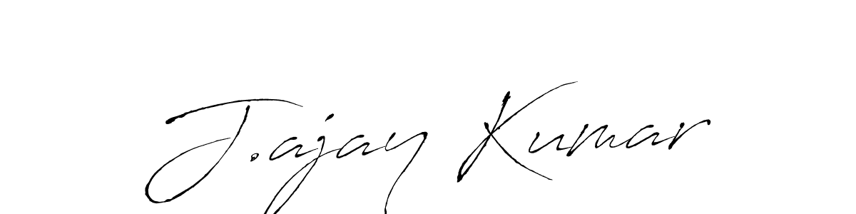 How to make J.ajay Kumar name signature. Use Antro_Vectra style for creating short signs online. This is the latest handwritten sign. J.ajay Kumar signature style 6 images and pictures png