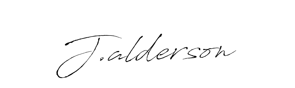 Make a beautiful signature design for name J.alderson. With this signature (Antro_Vectra) style, you can create a handwritten signature for free. J.alderson signature style 6 images and pictures png