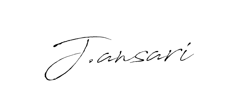 Design your own signature with our free online signature maker. With this signature software, you can create a handwritten (Antro_Vectra) signature for name J.ansari. J.ansari signature style 6 images and pictures png