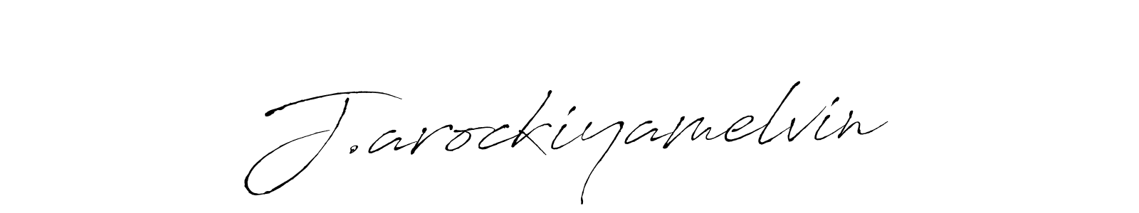 Design your own signature with our free online signature maker. With this signature software, you can create a handwritten (Antro_Vectra) signature for name J.arockiyamelvin. J.arockiyamelvin signature style 6 images and pictures png