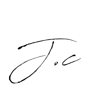 Create a beautiful signature design for name J.c. With this signature (Antro_Vectra) fonts, you can make a handwritten signature for free. J.c signature style 6 images and pictures png