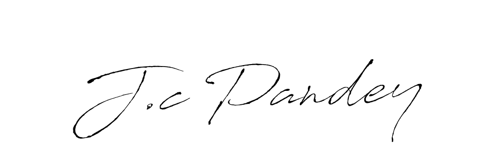 The best way (Antro_Vectra) to make a short signature is to pick only two or three words in your name. The name J.c Pandey include a total of six letters. For converting this name. J.c Pandey signature style 6 images and pictures png