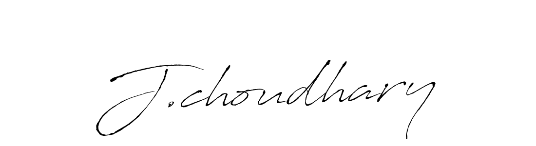 Design your own signature with our free online signature maker. With this signature software, you can create a handwritten (Antro_Vectra) signature for name J.choudhary. J.choudhary signature style 6 images and pictures png