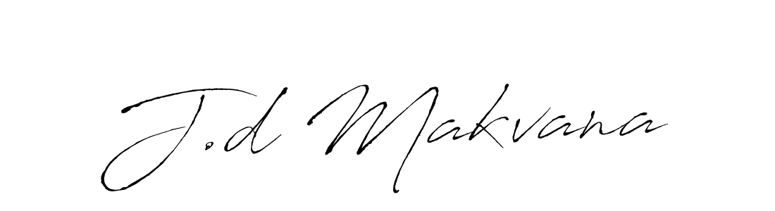 Design your own signature with our free online signature maker. With this signature software, you can create a handwritten (Antro_Vectra) signature for name J.d Makvana. J.d Makvana signature style 6 images and pictures png