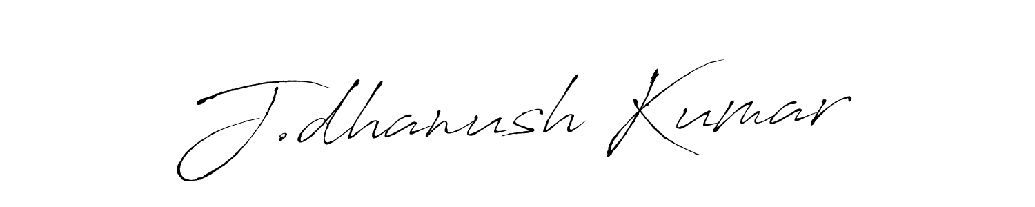 Use a signature maker to create a handwritten signature online. With this signature software, you can design (Antro_Vectra) your own signature for name J.dhanush Kumar. J.dhanush Kumar signature style 6 images and pictures png