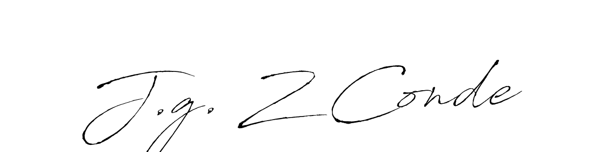 How to make J.g. Z Conde signature? Antro_Vectra is a professional autograph style. Create handwritten signature for J.g. Z Conde name. J.g. Z Conde signature style 6 images and pictures png