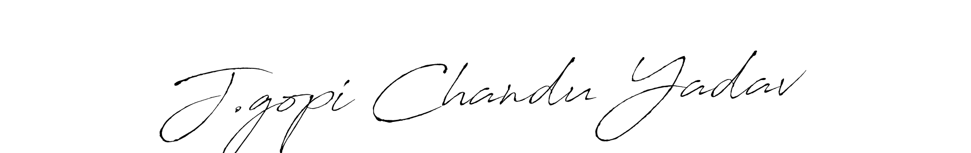 Design your own signature with our free online signature maker. With this signature software, you can create a handwritten (Antro_Vectra) signature for name J.gopi Chandu Yadav. J.gopi Chandu Yadav signature style 6 images and pictures png