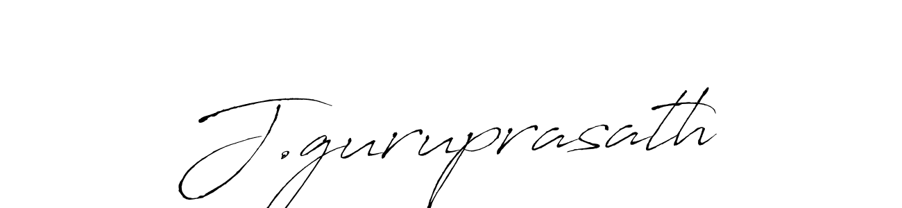 Create a beautiful signature design for name J.guruprasath. With this signature (Antro_Vectra) fonts, you can make a handwritten signature for free. J.guruprasath signature style 6 images and pictures png