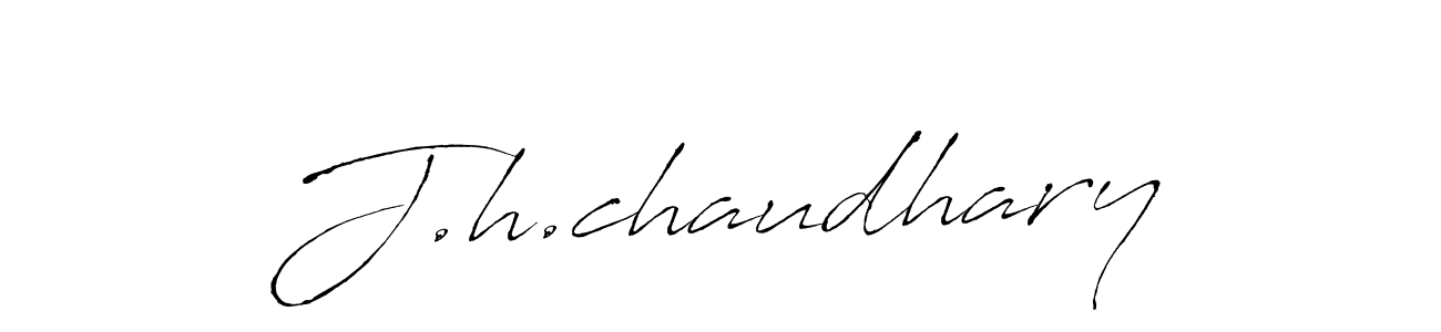 Make a beautiful signature design for name J.h.chaudhary. With this signature (Antro_Vectra) style, you can create a handwritten signature for free. J.h.chaudhary signature style 6 images and pictures png