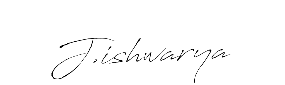 Create a beautiful signature design for name J.ishwarya. With this signature (Antro_Vectra) fonts, you can make a handwritten signature for free. J.ishwarya signature style 6 images and pictures png