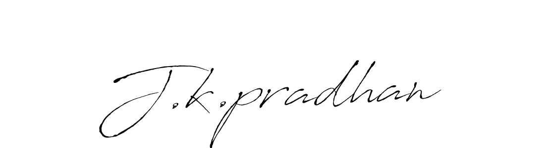 How to make J.k.pradhan name signature. Use Antro_Vectra style for creating short signs online. This is the latest handwritten sign. J.k.pradhan signature style 6 images and pictures png