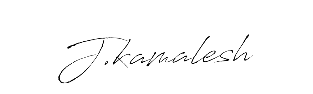 How to make J.kamalesh name signature. Use Antro_Vectra style for creating short signs online. This is the latest handwritten sign. J.kamalesh signature style 6 images and pictures png