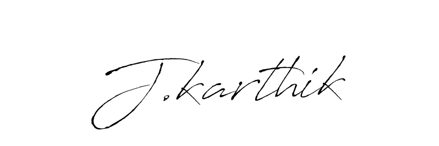 The best way (Antro_Vectra) to make a short signature is to pick only two or three words in your name. The name J.karthik include a total of six letters. For converting this name. J.karthik signature style 6 images and pictures png