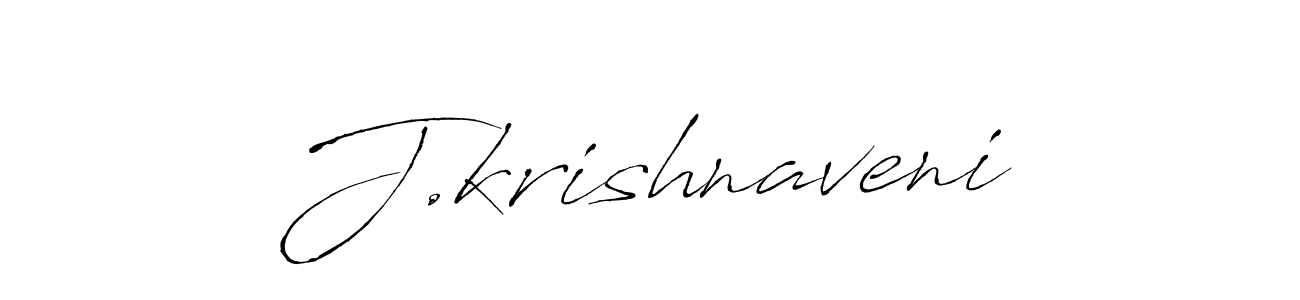 Make a beautiful signature design for name J.krishnaveni. With this signature (Antro_Vectra) style, you can create a handwritten signature for free. J.krishnaveni signature style 6 images and pictures png