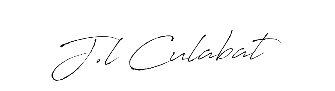 Design your own signature with our free online signature maker. With this signature software, you can create a handwritten (Antro_Vectra) signature for name J.l Culabat. J.l Culabat signature style 6 images and pictures png