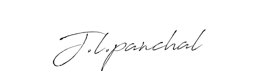 J.l.panchal stylish signature style. Best Handwritten Sign (Antro_Vectra) for my name. Handwritten Signature Collection Ideas for my name J.l.panchal. J.l.panchal signature style 6 images and pictures png