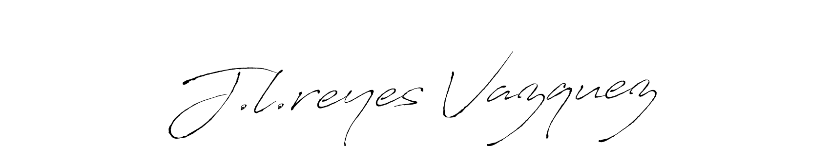 Antro_Vectra is a professional signature style that is perfect for those who want to add a touch of class to their signature. It is also a great choice for those who want to make their signature more unique. Get J.l.reyes Vazquez name to fancy signature for free. J.l.reyes Vazquez signature style 6 images and pictures png