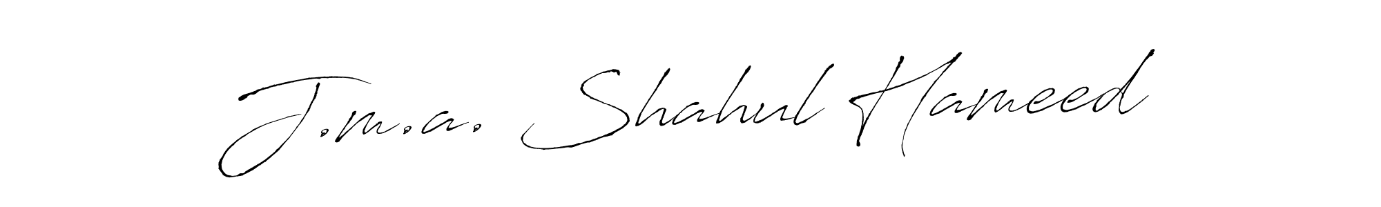 Make a short J.m.a. Shahul Hameed signature style. Manage your documents anywhere anytime using Antro_Vectra. Create and add eSignatures, submit forms, share and send files easily. J.m.a. Shahul Hameed signature style 6 images and pictures png