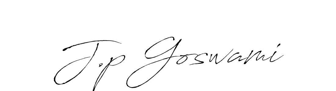 Make a beautiful signature design for name J.p Goswami. With this signature (Antro_Vectra) style, you can create a handwritten signature for free. J.p Goswami signature style 6 images and pictures png